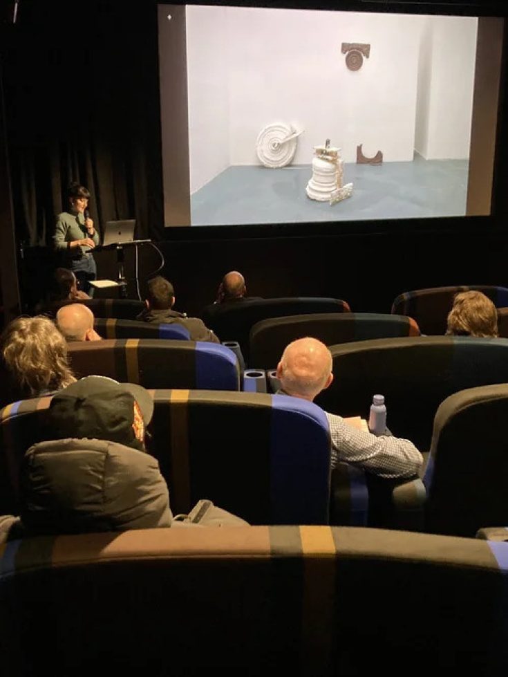 Sharing outcomes and pitching new products and artworks. Pictured: Katharina Fitz.