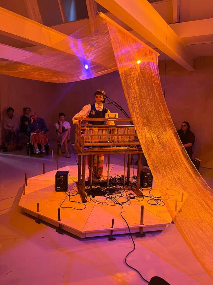 Lady Ludd performance at OUTPOST Gallery Norwich, 2025. Image Credit: Studio Adamson