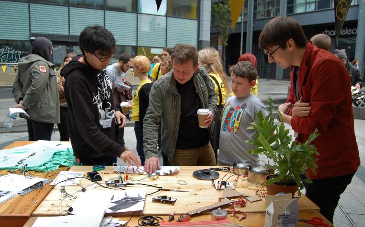 Yuri and Mark demo Ototo at AND Fair (Image Courtesy: AND Festival, Credit: Kat Kynes)